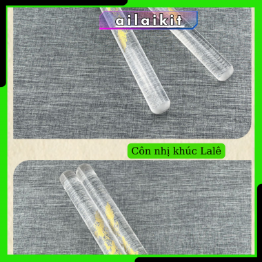 Côn Nhị Khúc Pha Lê Cao Cấp – Nhựa Cứng Trong Suốt, Hoa Văn Rồng Nổi Bật, Cầm Chắc Tay Ailaikit