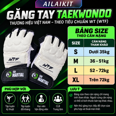 Găng Tay Taekwondo Thương Hiệu Việt Ailaikit – Sản Xuất Theo Chuẩn WTF