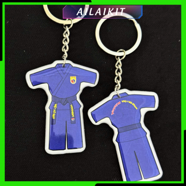 Móc khóa Vovinam hình Võ phục đai xanh, đai vàng  Siêu Đẹp Dễ Thương  Nhựa Cao Cấp 5cmx5,7cm mới 2023 Ailaikit