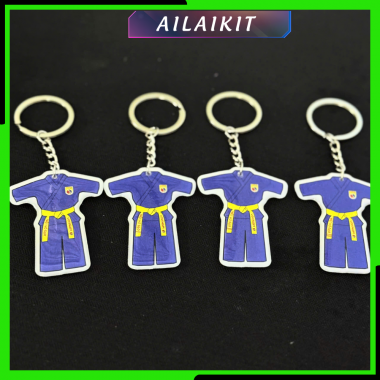 Móc khóa Vovinam hình Võ phục đai xanh, đai vàng  Siêu Đẹp Dễ Thương  Nhựa Cao Cấp 5cmx5,7cm mới 2023 Ailaikit
