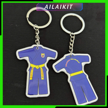 Móc khóa Vovinam hình Võ phục đai xanh, đai vàng  Siêu Đẹp Dễ Thương  Nhựa Cao Cấp 5cmx5,7cm mới 2023 Ailaikit