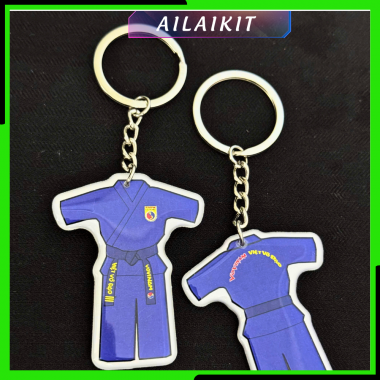 Móc khóa Vovinam hình Võ phục đai xanh, đai vàng  Siêu Đẹp Dễ Thương  Nhựa Cao Cấp 5cmx5,7cm mới 2023 Ailaikit