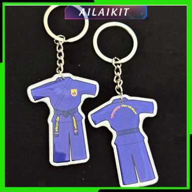 Móc khóa Vovinam hình Võ phục đai xanh, đai vàng  Siêu Đẹp Dễ Thương  Nhựa Cao Cấp 5cmx5,7cm mới 2023 Ailaikit
