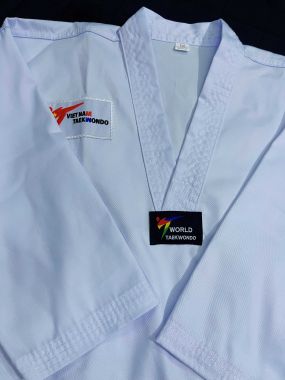 Võ Phục Taekwondo- Loại A (Đồng Phục) | Võ phục Taekwondo phong trào giá rẻ chất vải kaki dày thích hợp mặc cho người mới học taekowndo