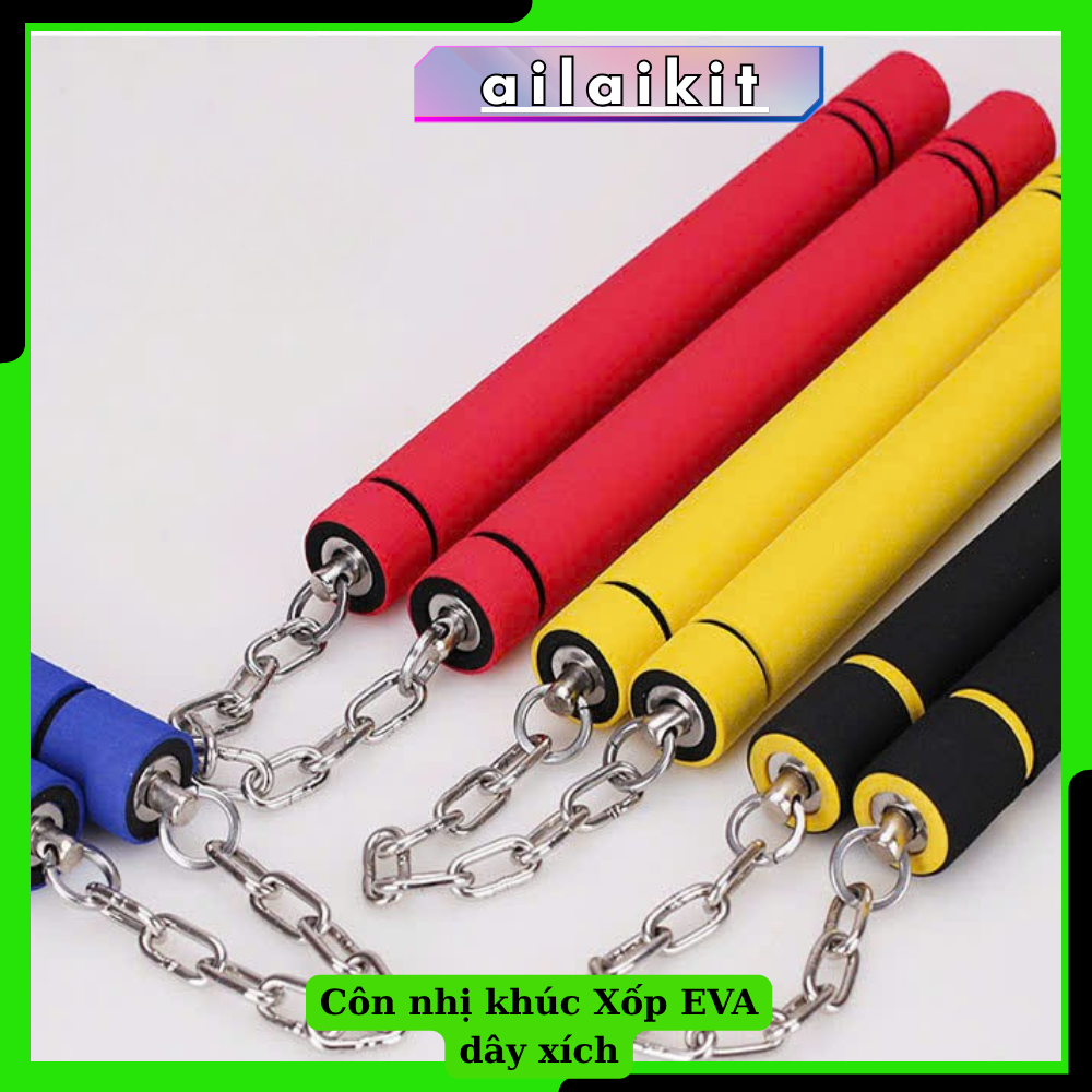 Côn Nhị Khúc Côn Xốp Eva Dây Xích  Dây Dù Ailaikit