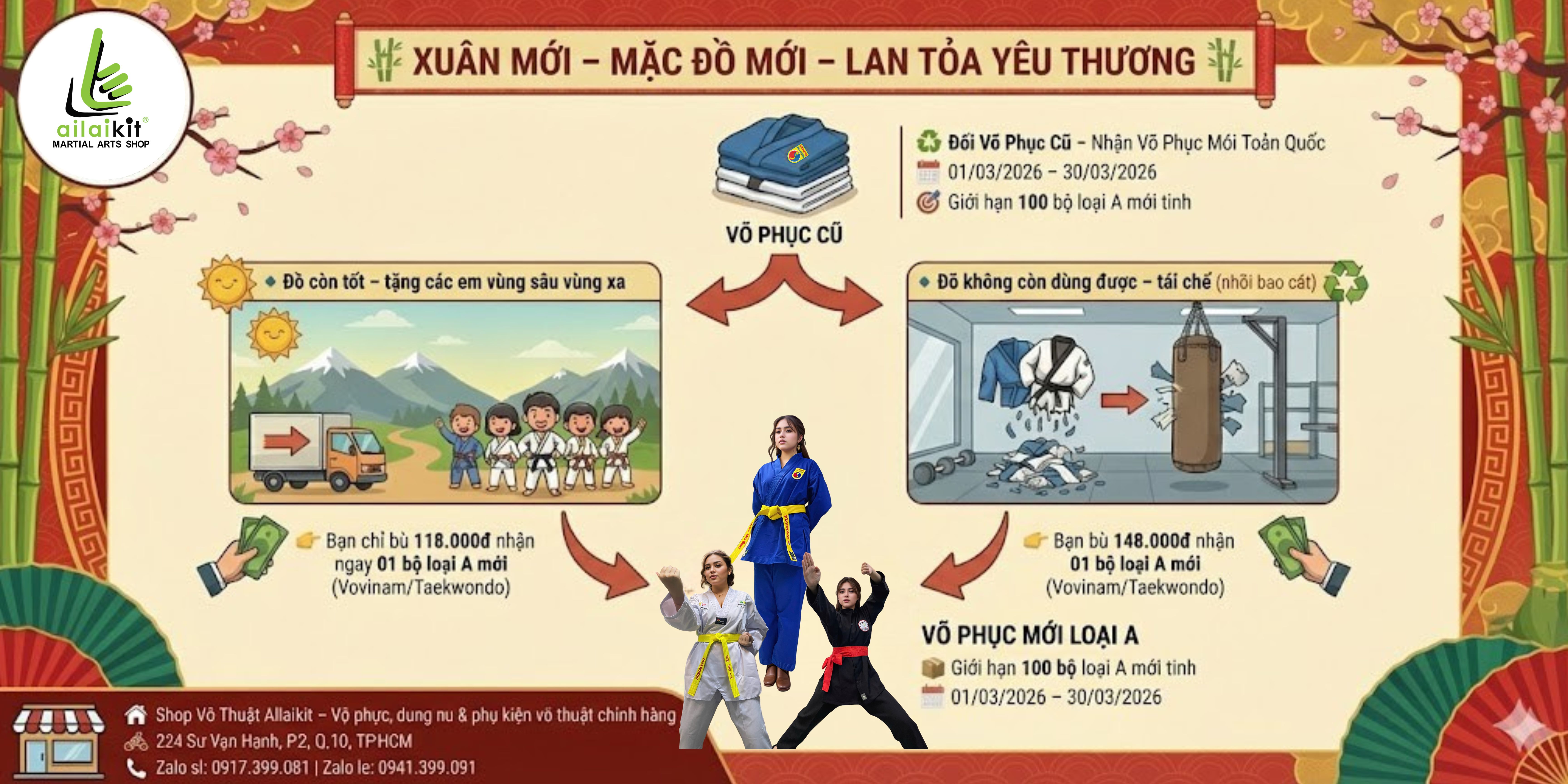 Chương trình đổi võ phục Vovinam Taekwondo, Võ Cổ Truyền